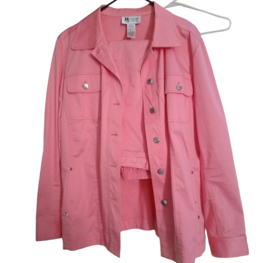 Button-Up Jacket With Matching Capris By Maggie S… - image 2